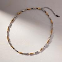 Edelstahl Schmuck Halskette, 304 Edelstahl, mit Verlängerungskettchen von 5.5cm, plattiert, Modeschmuck, goldfarben, Länge:40 cm, verkauft von PC