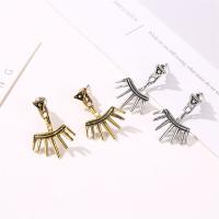 Tibetan Style Stud Earring, plated, fashion jewelry & for woman, more colors for choice, nickel, lead & cadmium free, 35x17mm, Sold By Pair