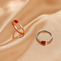 Prsten mjedenog prsta, Mesing, pozlaćen, modni nakit & za žene, više boja za izbor, nikal, olovo i kadmij besplatno, Internal Diameter:16mm, Prodano By PC