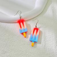 Acrylic Jewelry Earring, fashion jewelry & for woman & enamel, 60x15mm, Sold By Pair