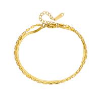 Bijoux bracelet en acier inoxydable, Acier inoxydable 304, avec 5CM chaînes de rallonge, pour femme, plus de couleurs à choisir, Longueur Environ 17 cm, Vendu par PC