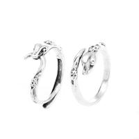 Conjunto de anillo de latón de moda, metal, 2 piezas & Joyería & para mujer, plateado, libre de níquel, plomo & cadmio, Diameter 1.7cm, Vendido por Set