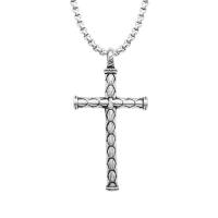Nehrđajući čelik Chain Necklace džemper, 304 nehrđajućeg čelika, Križ, modni nakit & različitih stilova za izbor & za čovjeka, izvorna boja, 62.66x32.67mm, Prodano By PC