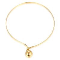 Stainless Steel Jewelry Necklace, 304 Stainless Steel, Round, Vacuum Ion Plating, fashion jewelry & for woman, more colors for choice, 20mm, Inner Diameter:Approx 135x3mm, Sold By PC