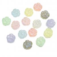 Plated Acrylic Beads, Flower, UV plating, DIY, more colors for choice, 20x9.50mm, Hole:Approx 3mm, Approx 100PCs/Bag, Sold By Bag