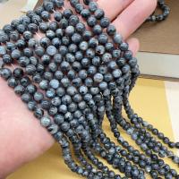 Natural Labradorite Beads, Round, DIY, black, 8mm, Approx 37PCs/Strand, Sold Per Approx 38 cm Strand