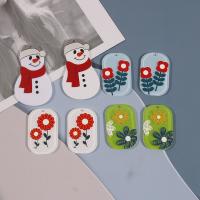 Acrylic Pendants, embossed & DIY & different styles for choice, more colors for choice, Sold By PC