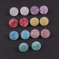 Acrylic Earring Drop Component, Round, DIY, more colors for choice, 16x16mm, Sold By Pair