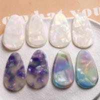 Hair Accessories DIY Findings, Acetate, Teardrop, more colors for choice, 42x24mm, Sold By PC