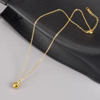 Stainless Steel Jewelry Necklace, 316L Stainless Steel, with 50mm extender chain, gold color plated, Christmas Design & fashion jewelry & for woman, nickel, lead & cadmium free, Pendant diameter:10x8mm, Length:Approx 400 mm, Sold By PC