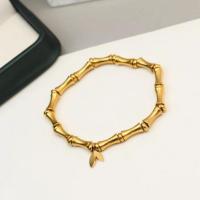Stainless Steel Jewelry Bracelet 316L Stainless Steel Bamboo Vacuum Ion Plating fashion jewelry & for woman gold nickel lead & cadmium free Length Approx 16 cm Sold By PC