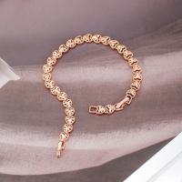 Zinc Alloy Bracelet Round plated fashion jewelry & for woman gold nickel lead & cadmium free Length Approx 19 cm Sold By PC