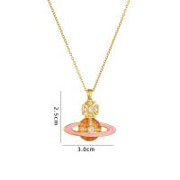 Cubic Zircon Micro Pave Brass Necklace, with 5CM extender chain, plated, different styles for choice & micro pave cubic zirconia & for woman & enamel, more colors for choice, Length:Approx 40 cm, Sold By PC