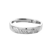 Anéis Couple dedo, 925 de prata esterlina, Ajustável & joias de moda, níquel, chumbo e cádmio livre, tamanho:7, vendido por PC