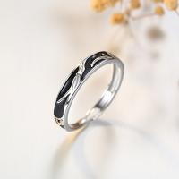 Пара кольца перста, 925 пробы, Регулируемый & ювелирные изделия моды, не содержит никель, свинец, размер:7, продается PC