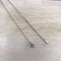 Titanium Steel Necklace, fashion jewelry, more colors for choice, nickel, lead & cadmium free, Chain length:45cm, Sold By PC