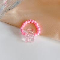 Akrylowy pierścień palca, Akryl, ze Seedbead, biżuteria moda & elastyczne, dostępnych więcej kolorów, rozmiar:6, sprzedane przez PC