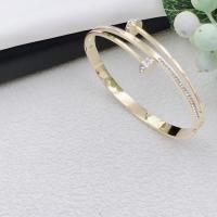 Titanium Steel Bracelet & Bangle, fashion jewelry & with rhinestone, more colors for choice, nickel, lead & cadmium free, Bracelet Size:50mm, Sold By PC