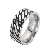 Titantium Steel prst prsten, Titanium ocel, módní šperky & různé velikosti pro výběr & různé styly pro výběr & pro muže, nikl, olovo a kadmium zdarma, Prodáno By PC