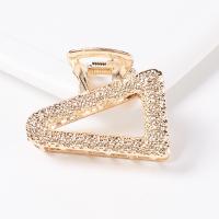 Zinc Alloy Hair Claw Clip gold color plated & for woman & hollow 45mm Sold By PC