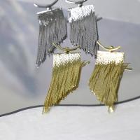 Zinc Alloy Tassel Earring plated fashion jewelry & for woman Sold By Pair