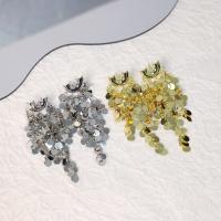 alliage de zinc boucle d'oreille en gland, Placage, bijoux de mode & pour femme, plus de couleurs à choisir, 90mm, Vendu par paire