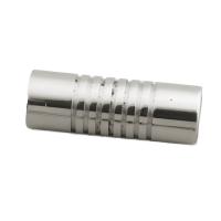 Edelstahl Magnetverschluss, 304 Edelstahl, DIY, originale Farbe, 17.50x6mm, Bohrung:ca. 4.5x4.5mm, 10PCs/Menge, verkauft von Menge