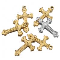 Stainless Steel Cross Pendants, 304 Stainless Steel, plated, DIY, more colors for choice, 33x20mm, Hole:Approx 3mm, 5PCs/Bag, Sold By Bag