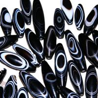Natürliche Tibetan Achat Dzi Perlen, Trommel, DIY, weiß und schwarz, Length about 16.1-17mm,Hight about 40.8-66mm, verkauft von PC
