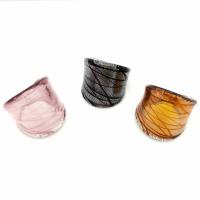 Anillos, Cristal de murano, hecho a mano, tres piezas & Joyería & para mujer, color mixto, Ring inner diameter about 17-19mm, Vendido por Set