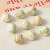 Resin Jewelry Beads, Round, DIY & enamel, multi-colored, 15x12mm, Sold By PC