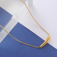 Edelstahl Schmuck Halskette, 304 Edelstahl, mit Verlängerungskettchen von 5cm, goldfarben plattiert, für Frau, 20.20x5.20mm, Länge:ca. 40 cm, verkauft von PC