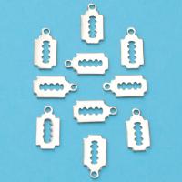 Stainless Steel Pendants 304 Stainless Steel Razor Blade polished DIY Sold By PC