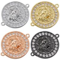 Brass Sieraden Connector, Messing, plated, DIY & micro pave zirconia, meer kleuren voor de keuze, Verkocht door PC