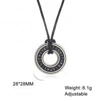 Stainless Steel Jewelry Necklace, 304 Stainless Steel, with Wax Cord, plated, Unisex & different styles for choice, more colors for choice, Length:Approx 60 cm, Sold By PC