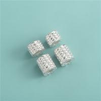 925 Sterling Silver Beads, plated, DIY & different size for choice, silver color, Sold By PC