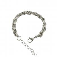 Stainless Steel Jewelry Bracelet, 304 Stainless Steel, with 5CM extender chain, plated, for man, original color, Length:Approx 18 cm, Sold By PC