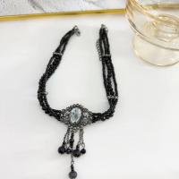 Fashion Choker halskæde, Zinc Alloy, med Krystal, med 5cm extender kæde, håndlavet, mode smykker & for kvinde, flere farver til valg, nikkel, bly & cadmium fri, Længde Ca. 38 cm, Solgt af PC