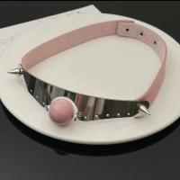 Zinklegierung Schmuck Halskette, mit PU Leder, Modeschmuck & für Frau, keine, frei von Nickel, Blei & Kadmium, Länge:ca. 38 cm, verkauft von PC