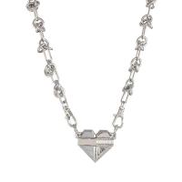 Zinklegierung Schmuck Halskette, silberfarben plattiert, Modeschmuck & für Frau, frei von Nickel, Blei & Kadmium, Länge:ca. 24 cm, verkauft von PC