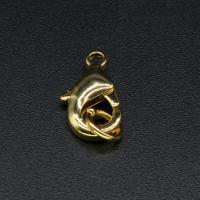 Brass Lobster Clasp, gold color plated, DIY, nickel, lead & cadmium free, 7.30x12.15mm, Sold By PC