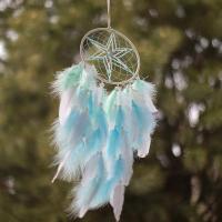 Fashion Dream Catcher Feather with Cotton Thread & Plastic & Iron for home and office & hollow mixed colors Sold By PC