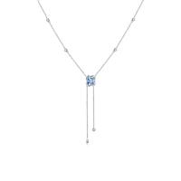 Cubic Zircon Micro Pave Brass Necklace with 2.75inch extender chain fashion jewelry & micro pave cubic zirconia & for woman nickel lead & cadmium free Length Approx 15.74 Inch Sold By PC