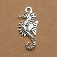 Zinc Alloy Animal Pendants Seahorse antique silver color plated DIY Sold By PC