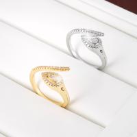 Brass δάχτυλο του δακτυλίου, Ορείχαλκος, επιχρυσωμένο, κοσμήματα μόδας & για τη γυναίκα & με στρας, περισσότερα χρώματα για την επιλογή, νικέλιο, μόλυβδο και κάδμιο ελεύθεροι, Sold Με PC