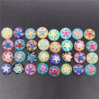 Fashion Resin Cabochons, with Starfish, Round, epoxy gel, DIY, mixed colors, 18x8mm, 50PCs/Lot, Sold By Lot
