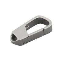 Stainless Steel Key Clasp, 304 Stainless Steel, DIY, original color, 17.50x8mm, Hole:Approx 3x1.5mm, 5PCs/Lot, Sold By Lot