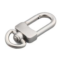 Stainless Steel Key Clasp, 304 Stainless Steel, DIY, original color, 34x14mm, Hole:Approx 9x3mm, 5PCs/Lot, Sold By Lot