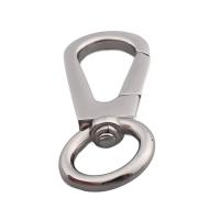 Stainless Steel Key Clasp, 304 Stainless Steel, DIY, original color, 46x18mm, Hole:Approx 12.5x9mm, 5PCs/Lot, Sold By Lot