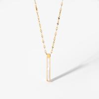 Stainless Steel Jewelry Necklace, 304 Stainless Steel, with White Shell, with 1.77inch extender chain, Vacuum Ion Plating, fashion jewelry & for woman, golden, 34.50mm, Sold Per Approx 16.34 Inch Strand